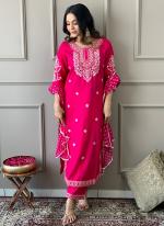 Rayon Rani Festival Wear Embroidery Work Readymade Salwar Suit